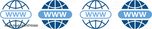 Visit Website Icon Set. External link and web browser symbols. Online Connection Symbols. Global web and link icons. Redirect and internet access design
