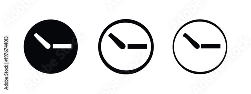 Time Clock Icon Collection for History Tracking and Scheduling Application Design