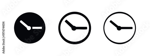 Minimalist Clock Icon Collection for Time Management and Productivity