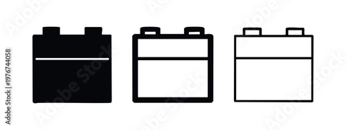 Clean Geometric Calendar Icons for Date and Event Scheduling