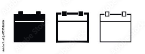 Informal Hand-Drawn Calendar Icons for Artistic Planning Designs