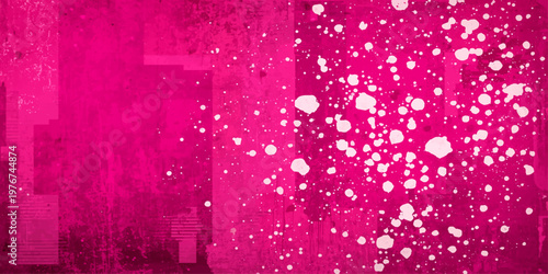 Rain drops on the window reflect a bright bokeh of purple and blue Christmas lights with a shiny snowflake pattern and glitter glow