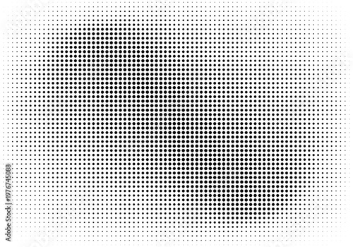 Circles background. Random dots. Black and white shades. Grey background for your design. Digital. Mosaic effect. Halftone vector.