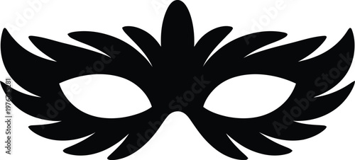 Black carnival mask silhouette