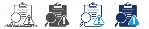 risk assessment icon set with multi concept