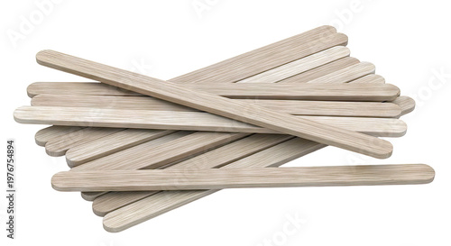 Pile of Wooden Craft Sticks