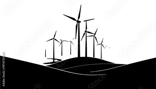 wind turbines farm