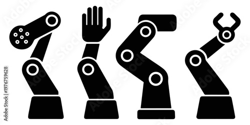Robotic arms with various attachments industrial robots 1