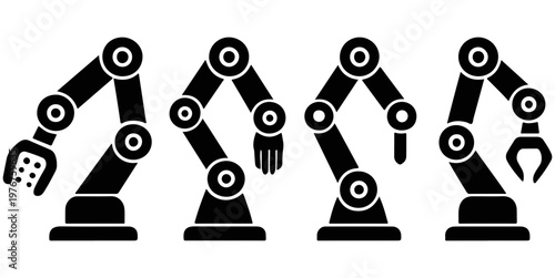 Industrial robotic arms with various attachments industrial robots