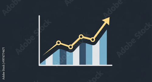 Upward Trending Business Growth Line Chart Visualization.