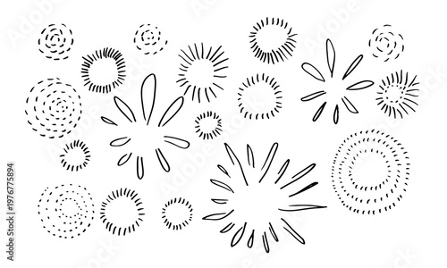 collection of hand drawn floral and geometric mandala vector illustrations