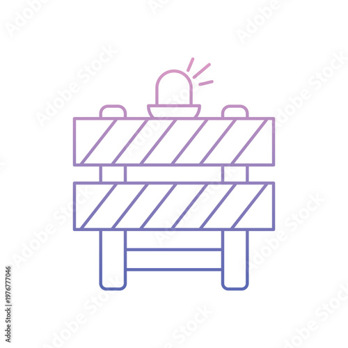 Barrier icon clean and modern vector illustration
