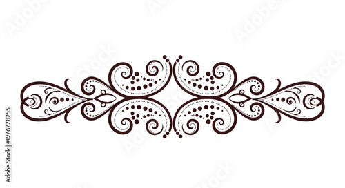 Black swirly decorative border design element.
