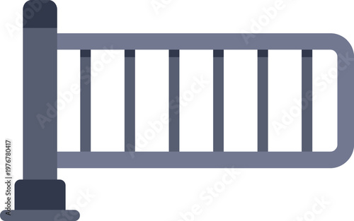 Security barrier preventing access, regulating entry, or blocking a path graphic