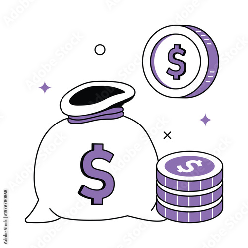 Money Bag Vector icon Eps 10 File