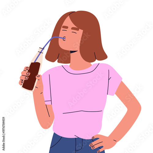 Flat vector illustration of people enjoying food and drinks, including pizza, noodles, fruit, snacks, and beverages. perfect for food blogs, restaurant ads, health topics, menus, social media content