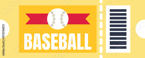 Baseball game ticket showing entry to a sporting event