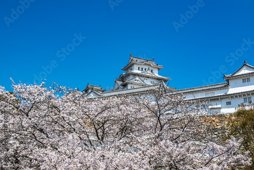 姫路城_江戸時代初期の建築がそのまま残る「現存12天守」の一つ、特に大天守と3つの小天守が渡櫓で結ばれた連立式天守の姿は壮観
