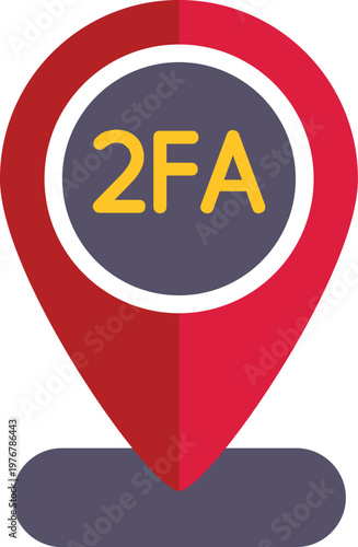 Location pin icon illustrating two factor authentication for data security