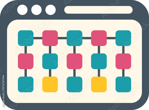 Website sitemap representing architecture, structure, and hierarchy of content