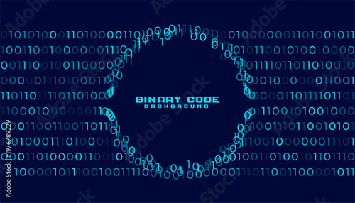 digital binary code data techno concept background design