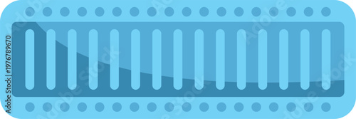 Blue hair curler icon representing beauty, styling, and hair care