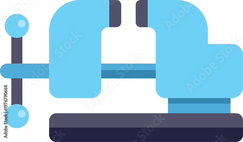 Bench vise presenting a clamping tool used in renovation, repair, and crafting