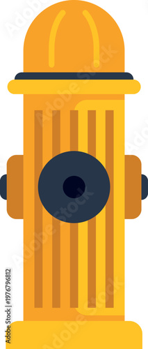 Vibrant yellow fire hydrant illustration representing safety and emergency preparedness