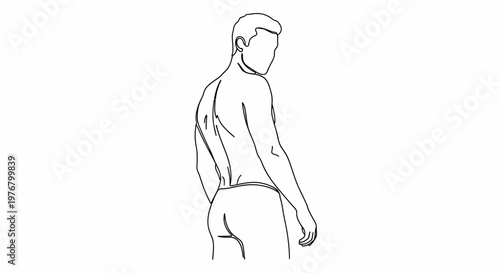 A simple line drawing of a man.