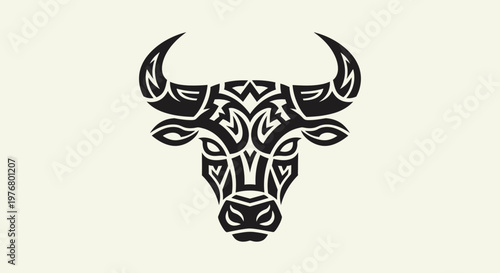 Tribal Bull Head Tattoo Design