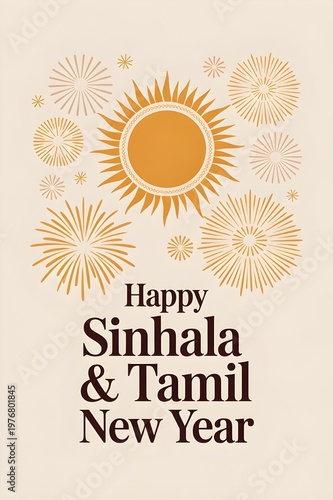 Sinhala Tamil New Year Greeting Card