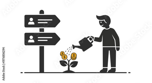 Investment and Financial Growth Concept Illustration