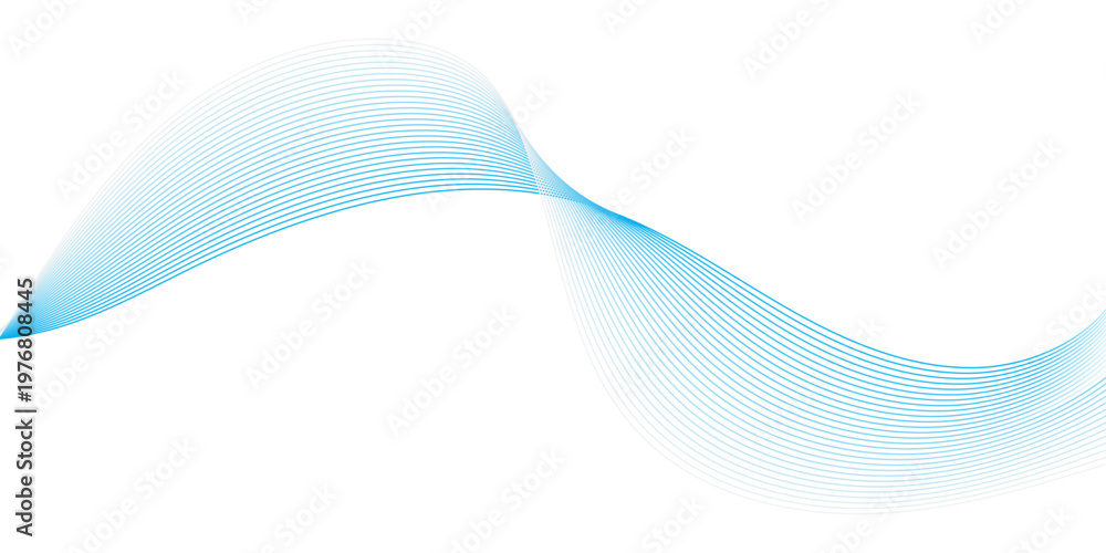 Fototapeta premium Minimal blue wave abstract background with smooth gradient flow and clean modern design.