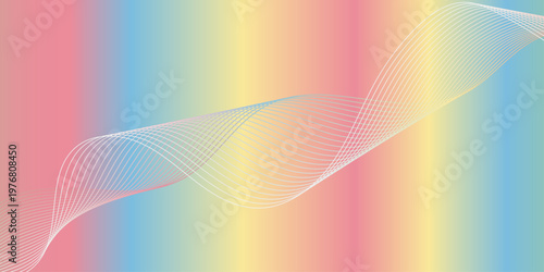Abstract rainbow gradient wave background with colorful smooth flowing lines and modern design.