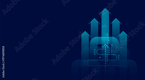 Abstract arrow direction. Technology background. High speed. Hi-tech