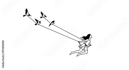 Birds fly from open cage depicting freedom liberation and new beginnings