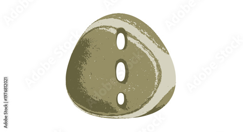 Vintage Sewing Button with Two Holes.