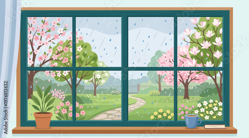 Potted Plant on Window Sill Indoor.