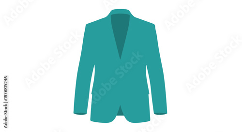 Teal Blazer Jacket Fashionable Business Attire.