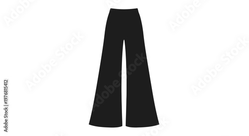 Black Wide Leg Trousers Fashion Clothing.