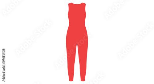 Red Sleeveless Jumpsuit for Women Fashion.