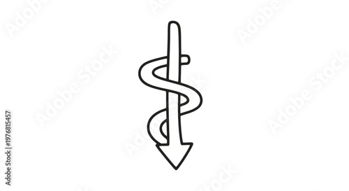 Simple Line Drawing of Medical Symbol.