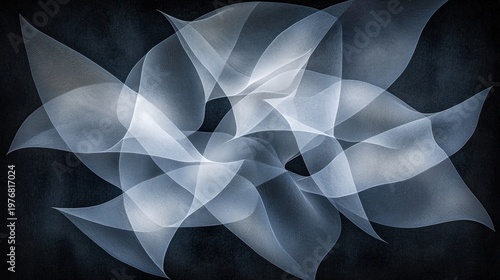 Abstract Artwork: A Dark Blue Background with White Lines and Shapes