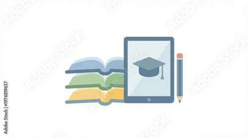 E learning digital education tablet device.