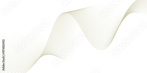 pola garis bergelombang emas mewah (lengkungan guilloche), garis elegan lengkung gelombang emas, bentuk sudut garis gelombang emas untuk elemen, ilustrasi vektor