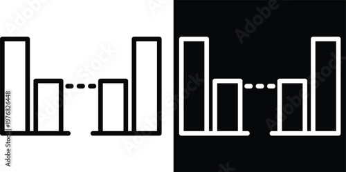 gap Two-tone version in black and white background