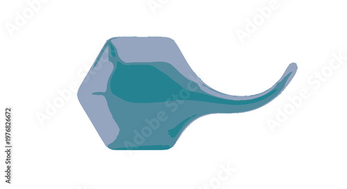 Blue Plastic Kettle with Spout.