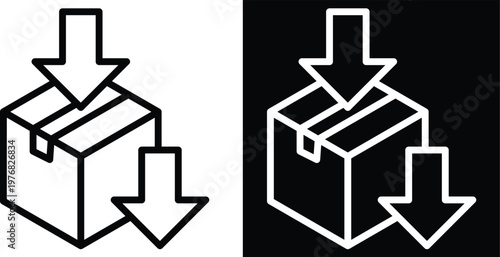 supply Two-tone version in black and white background