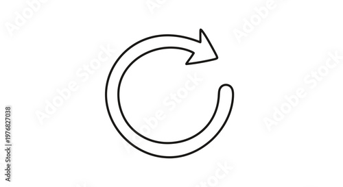 Simple Black Arrow in Circular Motion.