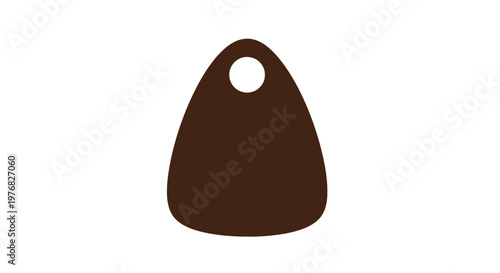 Brown Leather Dog Tag Pendant Accessory.